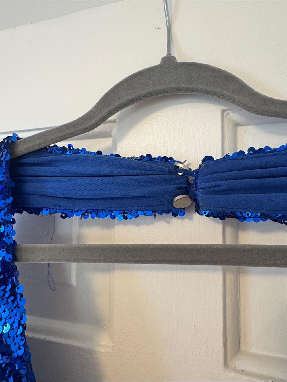 Nasty Gal Royal Blue Open Back Sequin Jumpsuit - Picture 3 of 6